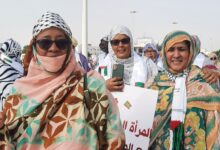 صورة نساء حزب الإصلاح يتصدرن مسيرة لدعم فلسطين تنديدا بقتل الأطفال والنساء،،