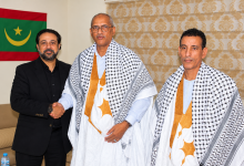 صورة رئيس حزب الإصلاح يستقبل ممثل حركة حماس المقيم في موريتانيا،